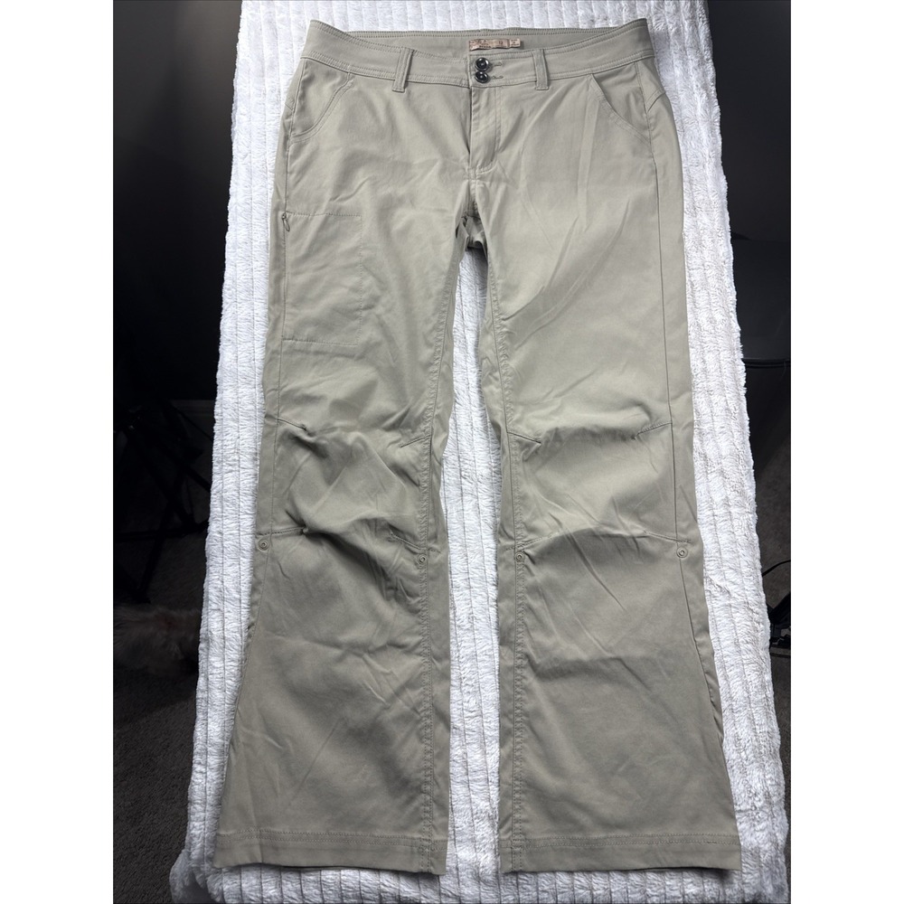 prAna‎ Halle Straight Fit Short Inseam 28"Pants Women's Size 12 Khaki Beige NWOT